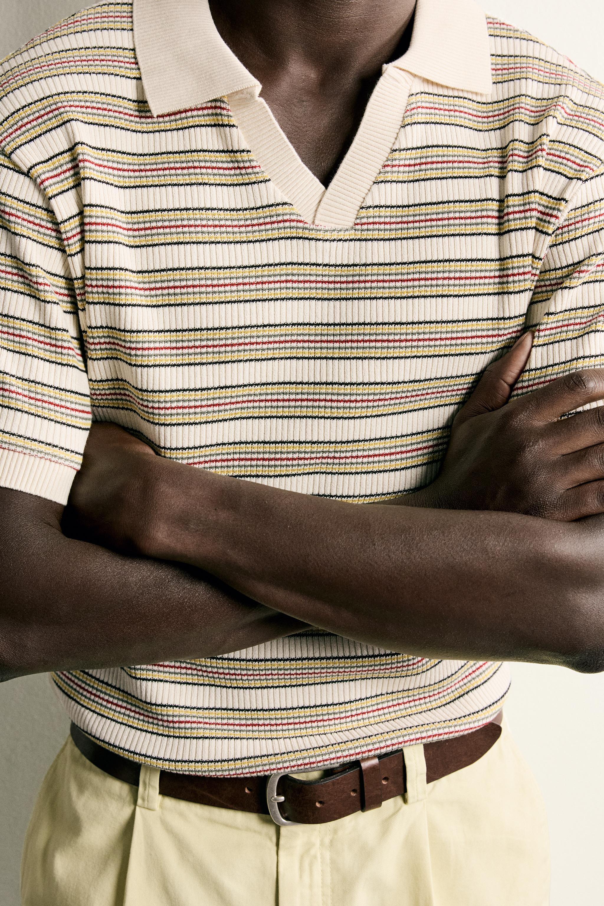 STRIPED REGULAR FIT POLO